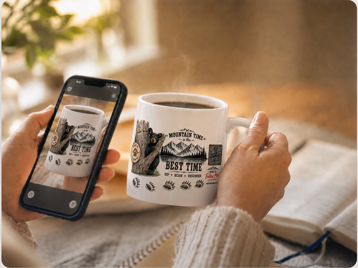 Scanning a Sip Encounters mug